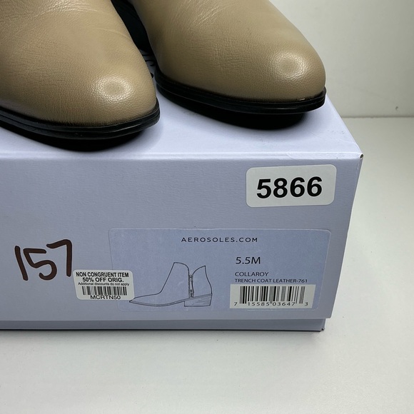 Aerosoles Collaroy Women's Boots Trench Coat Leather Sz 5.5M New - Picture 8 of 8